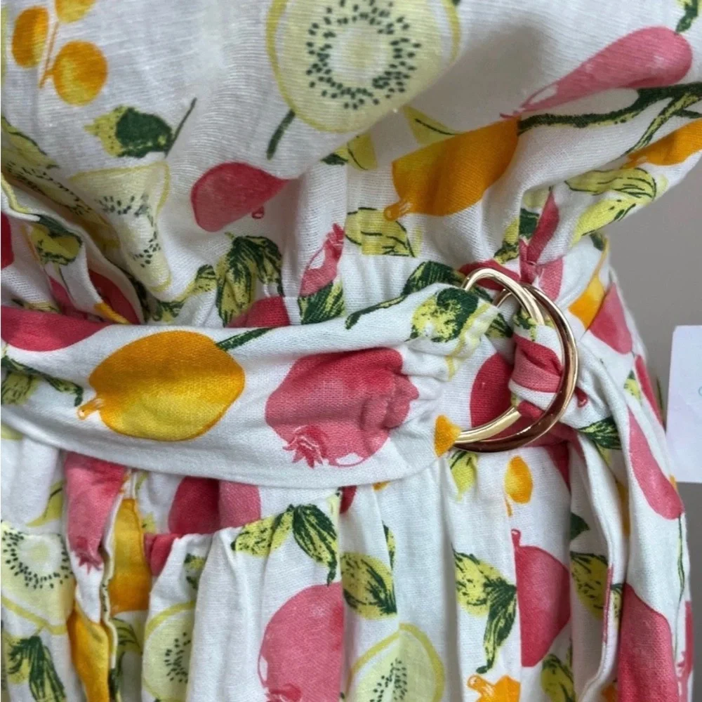 NWT-CYNTHIA ROWLEY LINEN BLEND FRUIT DRESS-sz 8 - Picture 6 of 11